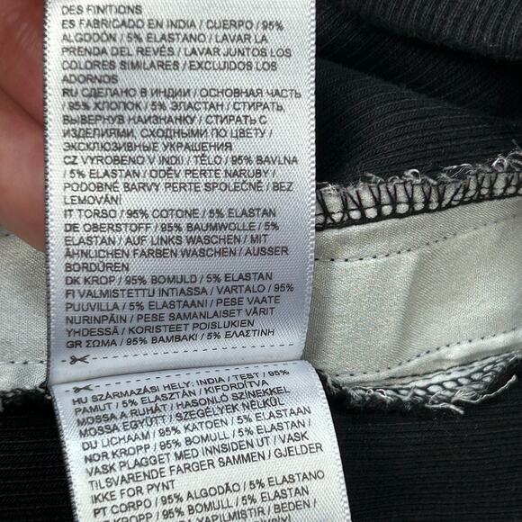 Superdry Ribbed Black Tank Dress Bodycon Racer Stripe Y2K Size 10 - Picture 8 of 8